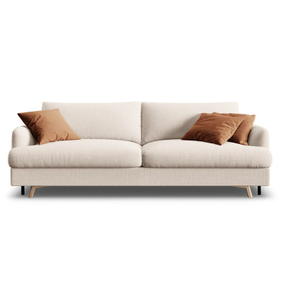 Sofa z funkcją spania Naomi beżowa Micadoni