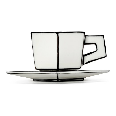 Filiżanka do espresso ze spodkiem Carte Blanche Serax