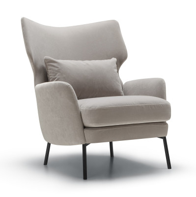 Fotel Alex Classic Velvet Light Grey Sits