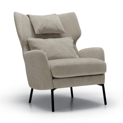 Fotel Alex z zag��wkiem Atropa Grey Beige Sits