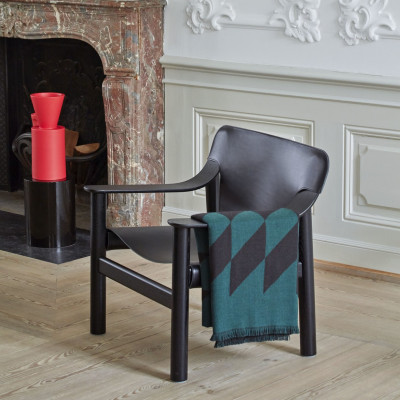Bernard Black Oak Armchair - Černá kůže HAY