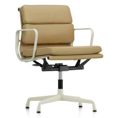 Fotel biurowy Soft Pad EA 231 Skóra naturalna Ochre - podstawa jasnoszara Vitra