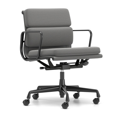 Krzesło biurowe Soft Pad EA 217 Tkanina Track Grey - podstawa czarna Vitra