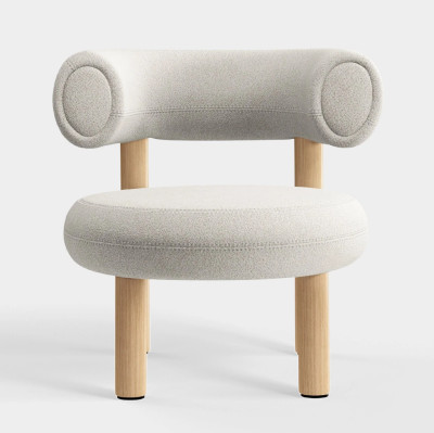 Fotel Fat Natural Wood - Ivory Boucle Tom Dixon