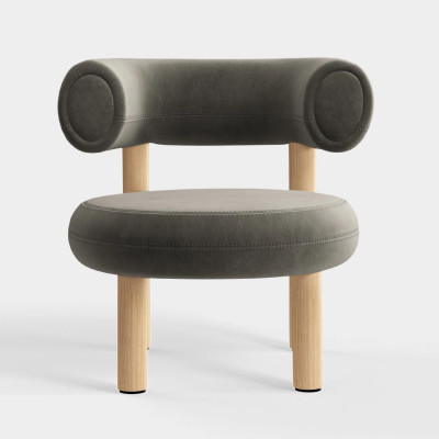 Fotel Fat Natural Wood - Niagara Velvet Tom Dixon