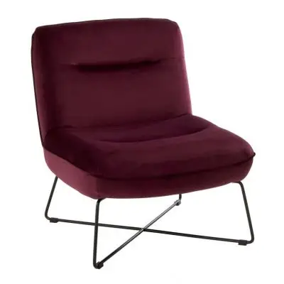 fotel lounge burgundowy j-line