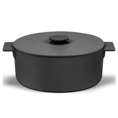 Povrchový litinový hrnec 5,5 l černý Serax