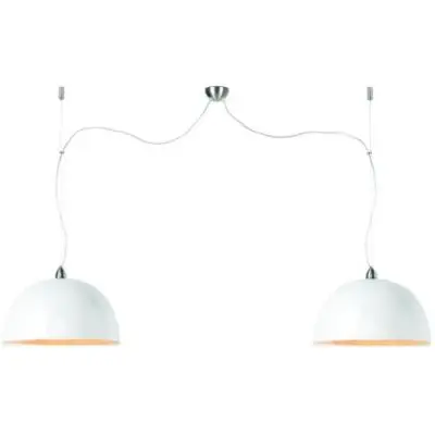 LAMPA WISZĄCA HALONG BIAŁA PODWÓJNA GOOD&MOJO