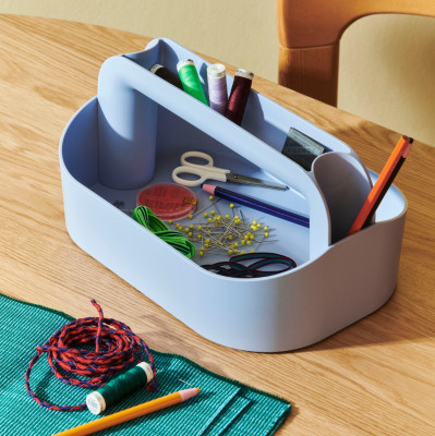 Recyklovaný organizér na stůl šedý HAY