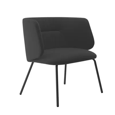 KRZESŁO KOMMA LOUNGE METAL BLACK