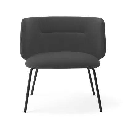 KRZESŁO KOMMA LOUNGE METAL BLACK