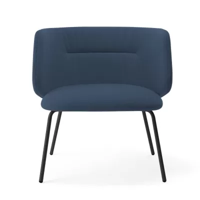 KRZESŁO KOMMA LOUNGE METAL NAVY BLUE