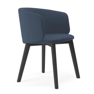 Krzesło Komma Armrest Wood Navy Blue