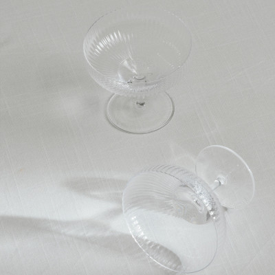 Kieliszek do szampana Inku Ribbed Serax