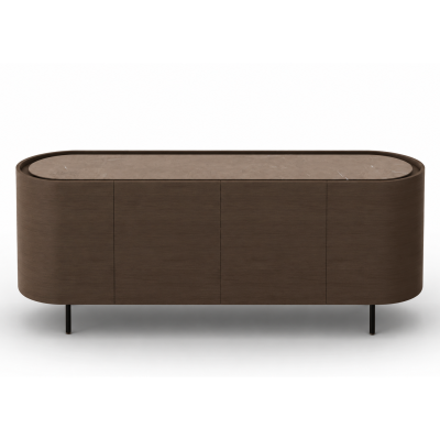 Komoda Lake 180 cm orzech - blat ceramiczny brązowy Calligaris