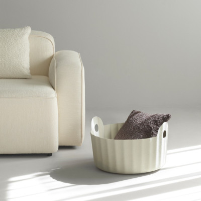 Kosz do przechowywania Colu kremowy Normann Copenhagen