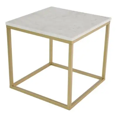 STOLIK KAWOWY ME GUSTA 50X50X53 BIAŁY MARMUR-MOSIĄDZ