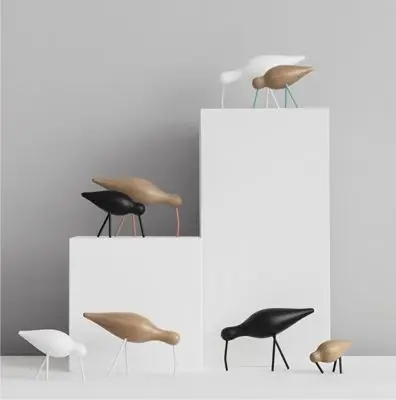 FIGURKA DEKORACYJNA SHOREBIRD DUŻA CZARNA NORMANN COPENHAGEN