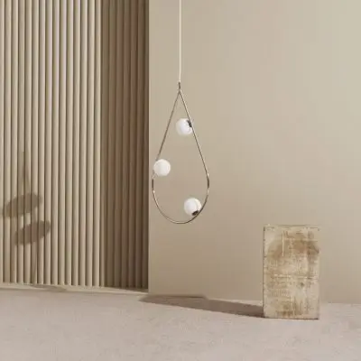 LAMPA WISZĄCA PEARLS 80 STAL NIKLOWANA PHOLC