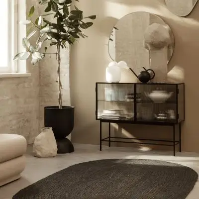 DYWAN ETERNAL OKRĄGŁY 240 CM CZARNY FERM LIVING