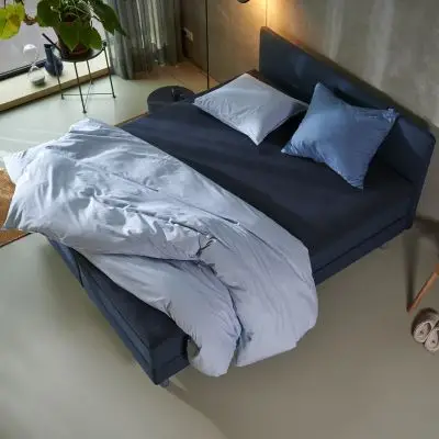 ŁÓŻKO KONTYNENTALNE TONE 180 cm tk. royal blue AUPING