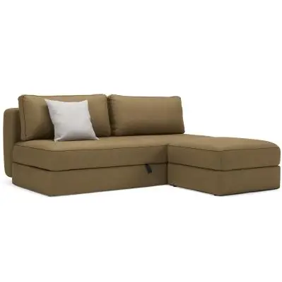 Sofa Rozkładana Ilb 400 Z Pufą Yogia 860 Olive Brown Innovation