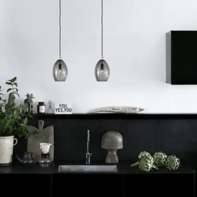 Lampa wisząca Unika mała szara Northern