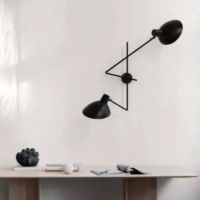 Lampa ścienna VV Cinquanta Twin czarna Astep