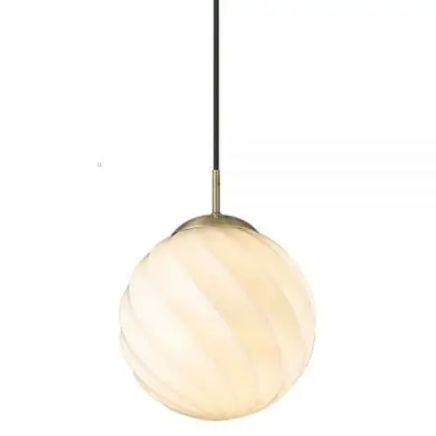 Lampa wiszca Twist 25 cm okrga antyczny mosidz Halo Design