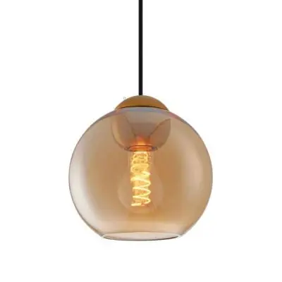 Lampa wisząca Bubbles 18 cm bursztynowa Halo Design