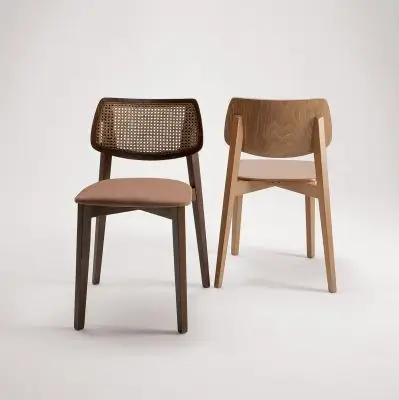 Krzesło Malaga z wiklinowym oparciem