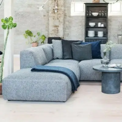 Sofa Revers Chaiselong + 1,5 seater denim blue