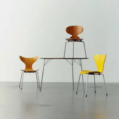 Krzesło ANT 3100 lakier żółte Fritz Hansen