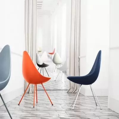 Krzesło Drop 3110 oliwkowa zieleń Fritz Hansen