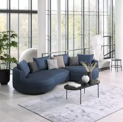 Sofa Marisa 2.5 seater + Chaiselong musztardowa