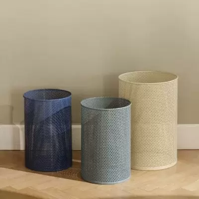Kosz biurowy Perforated 44 cm zakurzony żółty Hay