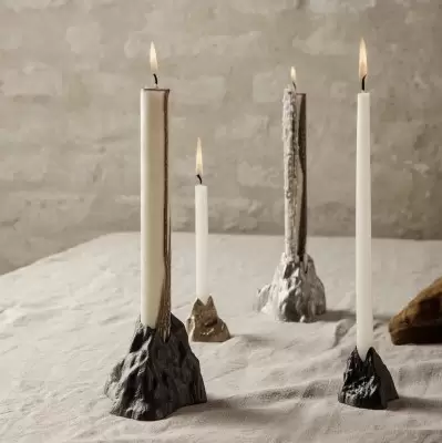 Świecznik Stone czarny Ferm Living
