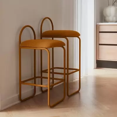 Krzesło barowe Angui 92,5 cm bursztynowe AYTM