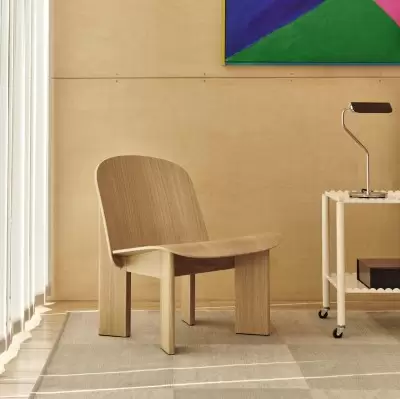 Oak chisel armchair HAY