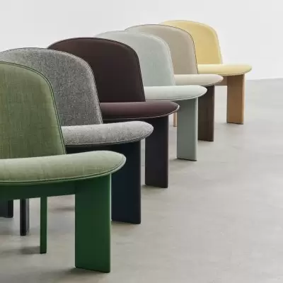 Chisel chair upholstered sheepskin mohavi HAY
