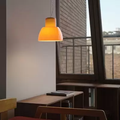 Lampa wisząca Lorosae 40 cm pomarańczowa Nemo