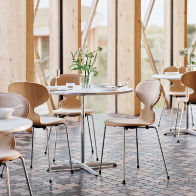Krzesło Ant 3101 Fornir Barwiony Gliniany Brąz Fritz Hansen