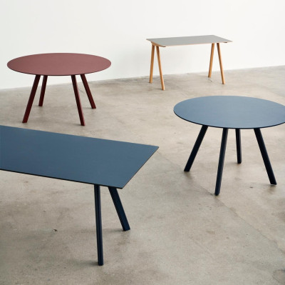 Stół CPH25 140 cm białe linoleum - naturalny dąb Hay