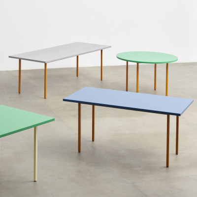 Stół Two-Colour 240 cm niebieski-ochra Hay