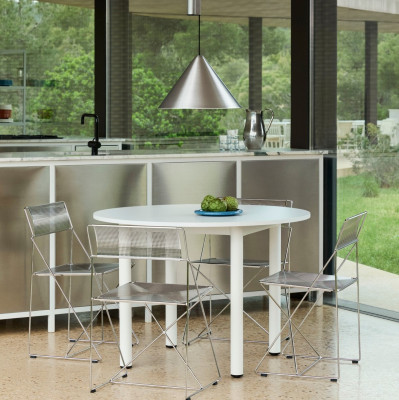 Tabelle Anhang 110 cm weißes Laminat HAY