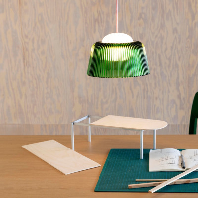 Table annex oblong 220 cm white laminate HAY