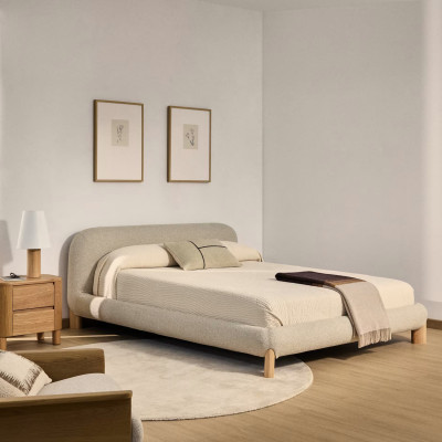 Odina Bed 180 cm - nohy přírodní popel Kave Home