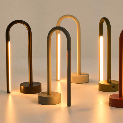 Bow red portable lamp Kave Home