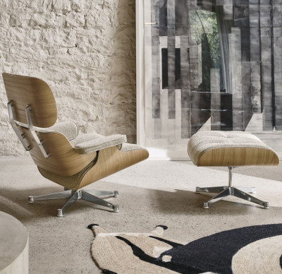 Fotel Eames Lounge chair Nubia Cream Sierra-Grey Vitra