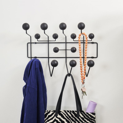 Wieszak ścienny Hang it all Black, black ash Vitra